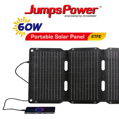 JumpsPower 60W Solar Panel Portable Charger Power Generator Foldable Camping Tristar Online