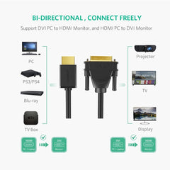 UGREEN 10136 HDMI To DVI 24+1 Cable 3M Tristar Online