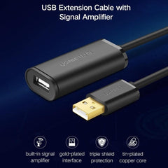 UGREEN 10321 USB 2.0 Active Extension Cable with Chipset 10M Tristar Online