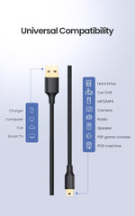 UGREEN 10353 USB-A to Mini-USB Cable 0.25M Tristar Online