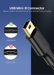 UGREEN 10353 USB-A to Mini-USB Cable 0.25M Tristar Online