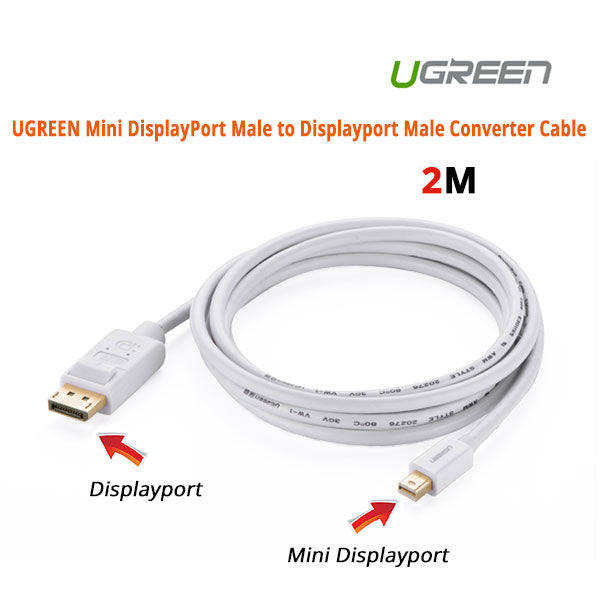 UGREEN Mini DisplayPort Male to Displayport Male Converter Cable (10408) Tristar Online