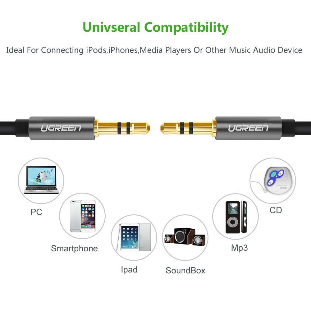 UGREEN 3.5mm Male to 3.5mm Male Audio Cable 1M (10733) Tristar Online