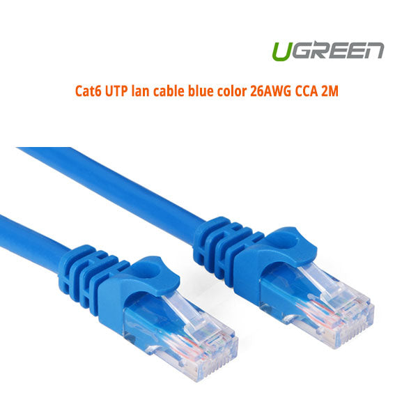UGREEN Cat6 UTP blue color 26AWG CCA LAN Cable 2M (11202) Tristar Online