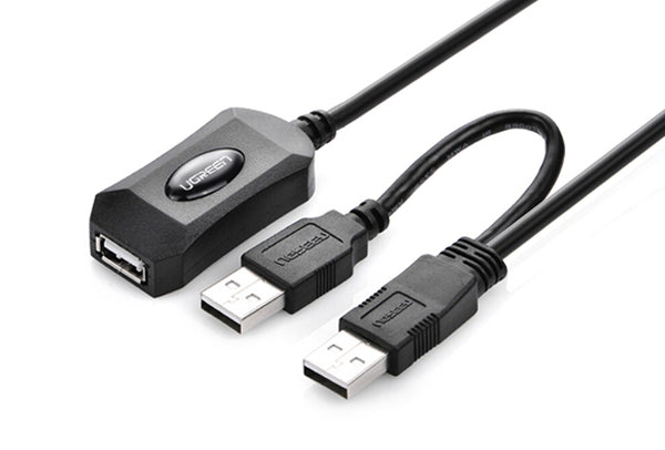 UGREEN USB 2.0 Active Extension Cable with USB Power 5M (20213) Tristar Online