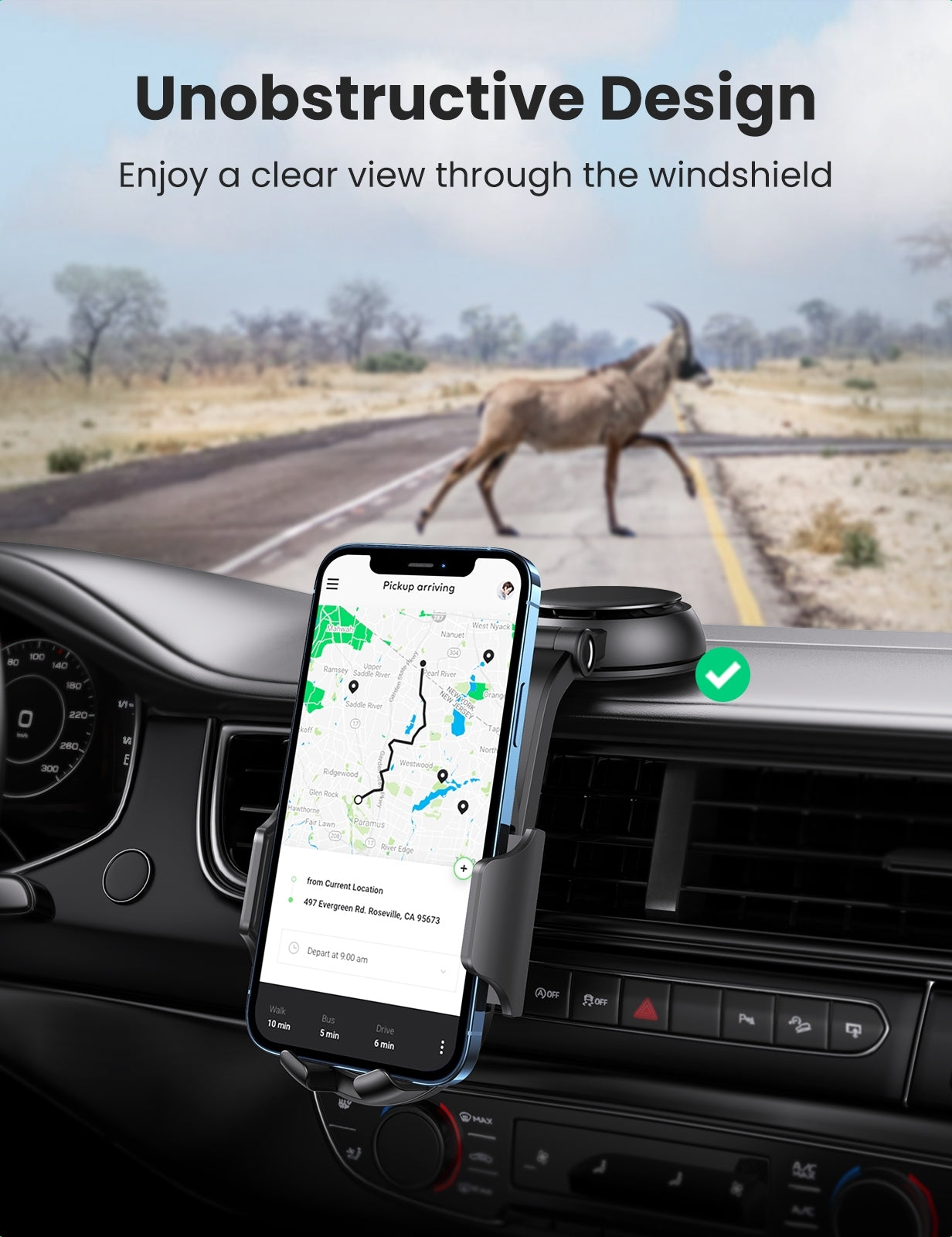 UGREEN 20473 Waterfall-Shaped Suction Cup Phone Mount Tristar Online