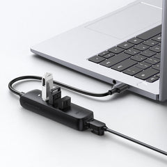 UGREEN 20984 USB 2.0 to 3 x USB2.0 with RJ45 (100Mbps) Ethernet Adapter (Black) Tristar Online