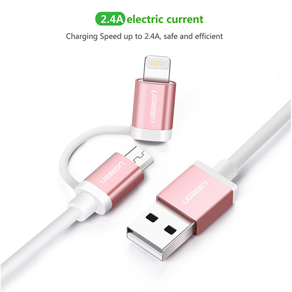 UGREEN Micro-USB to USB Cable with MFI Certified iPhone Adapter 1.5M(30471) Tristar Online