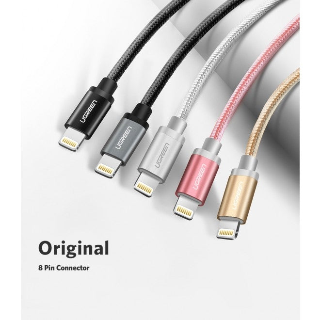 UGREEN 30587 iPhone 8-pin to USB2.0 Sync & Charging Cable 1M Gold Tristar Online