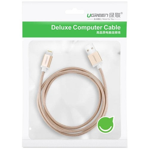 UGREEN 30589 iPhone 8-pin to USB2.0 Sync & Charging Cable 2M Gold Tristar Online