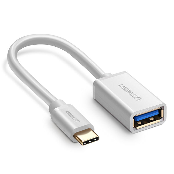 UGREEN USB Type-C Male to USB 3.0 Type A Female OTG Cable - White 15CM (30702) Tristar Online