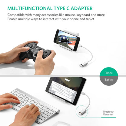 UGREEN USB Type-C Male to USB 3.0 Type A Female OTG Cable - White 15CM (30702) Tristar Online