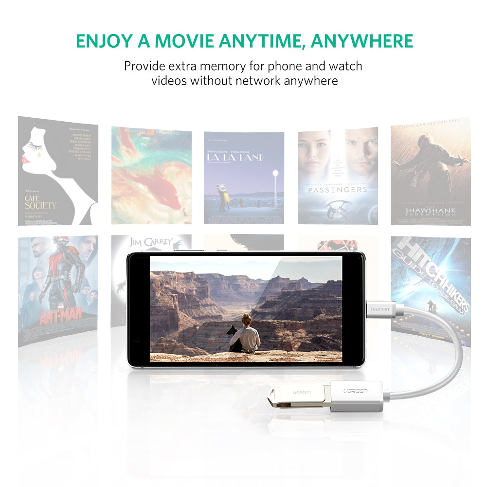 UGREEN USB Type-C Male to USB 3.0 Type A Female OTG Cable - White 15CM (30702) Tristar Online