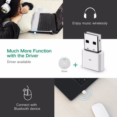 UGREEN USB Bluetooth 4.0 Adapter - White (30723) Tristar Online