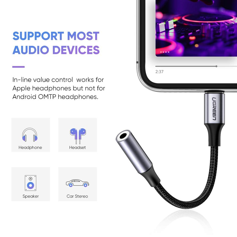 UGREEN iPhone to 3.5 Female Adaptor 30756 Tristar Online