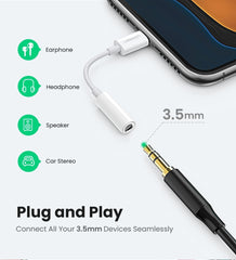 UGREEN 30759 iPhone 8-pin to 3.5mm Headphone Adapter Tristar Online