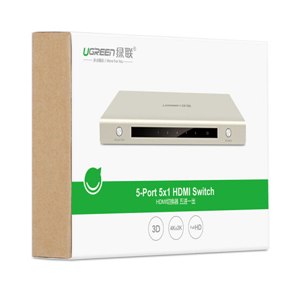 UGREEN HDMI 5 x 1 Switch  Zinc Alloy 40279 Tristar Online