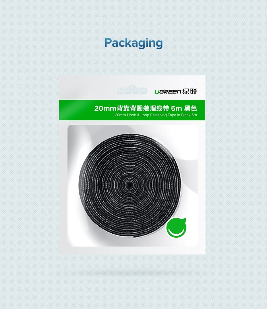 UGREEN 40356 Cable Organizer 5m (Black) Tristar Online