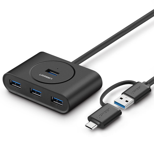 UGreen USB 3.0 Hub With Type C port Black 1M 40850 Tristar Online