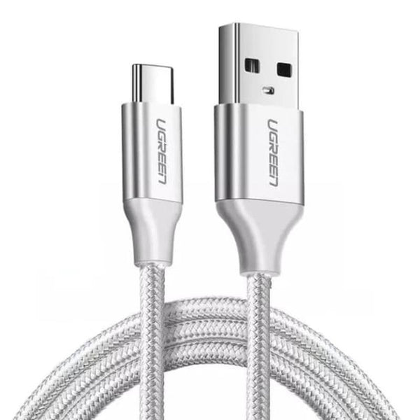 UGREEN 60121 USB 2.0 Type-A to Type-C Male Nickel Plated Cable 1M (White) Tristar Online