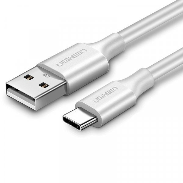 UGREEN 60121 USB 2.0 Type-A to Type-C Male Nickel Plated Cable 1M (White) Tristar Online