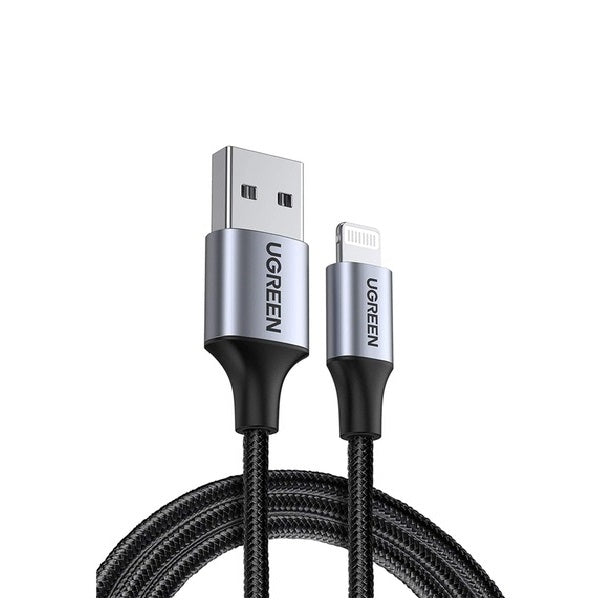 UGREEN 60158 USB-A to 8-pin iPhone Charging Cable 2M Black Tristar Online