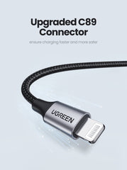 UGREEN 60158 USB-A to 8-pin iPhone Charging Cable 2M Black Tristar Online