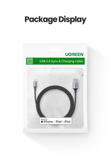 UGREEN 60158 USB-A to 8-pin iPhone Charging Cable 2M Black Tristar Online