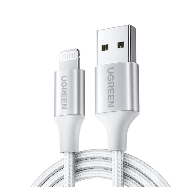 UGREEN 60163 USB-A to 8-pin iPhone Charging Cable 2M Silver Tristar Online