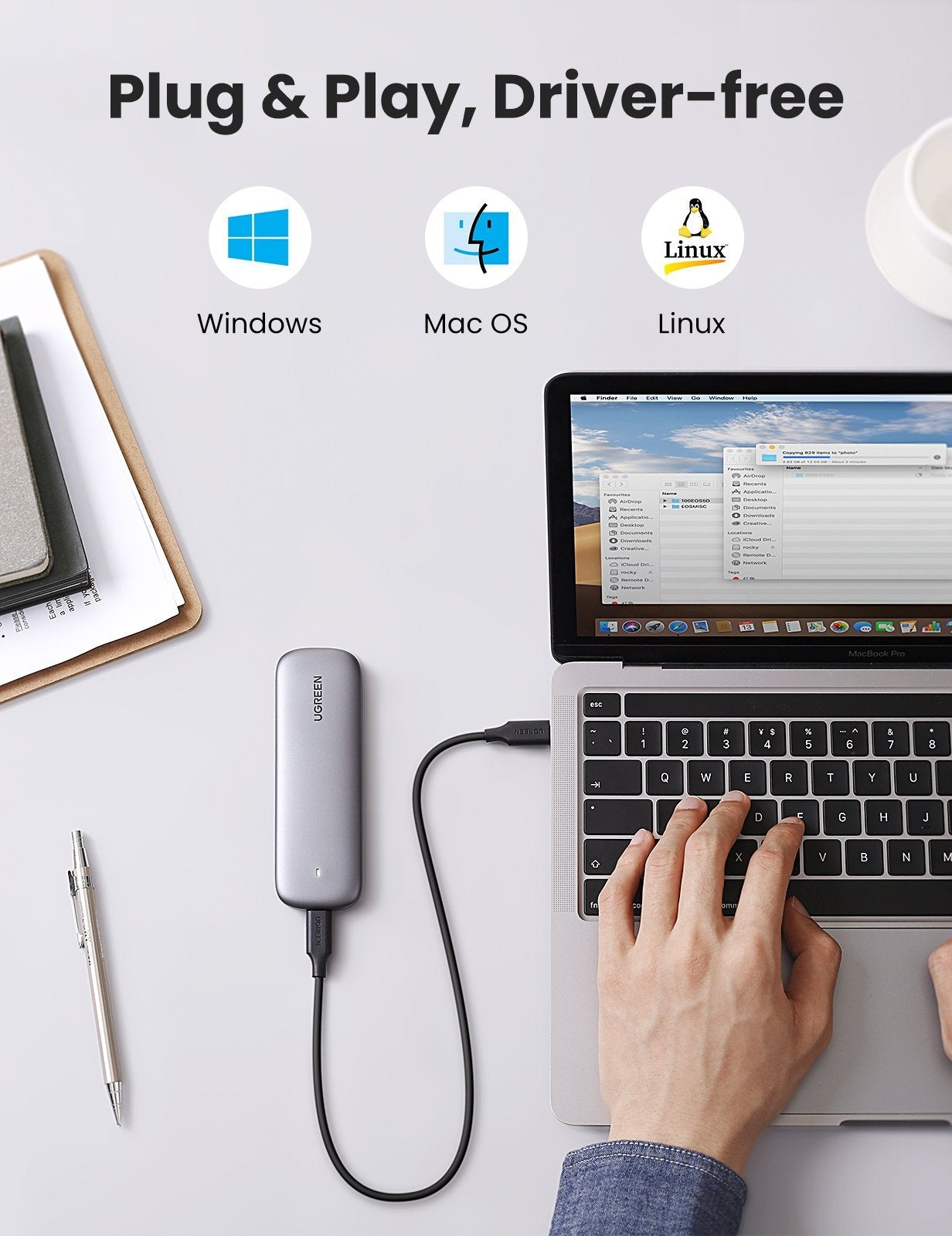 UGREEN 60354 Enclosure for M.2 PCI-E NVME SSD Tristar Online