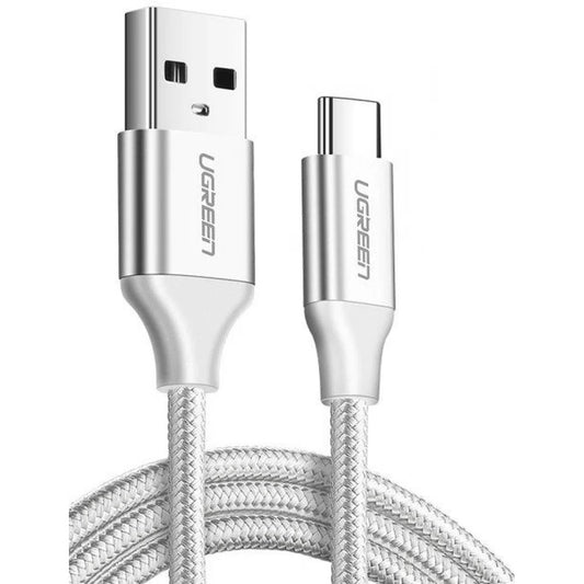 UGREEN 60409 USB-A to USB-C Charging Cable 3M (Silver White) Tristar Online