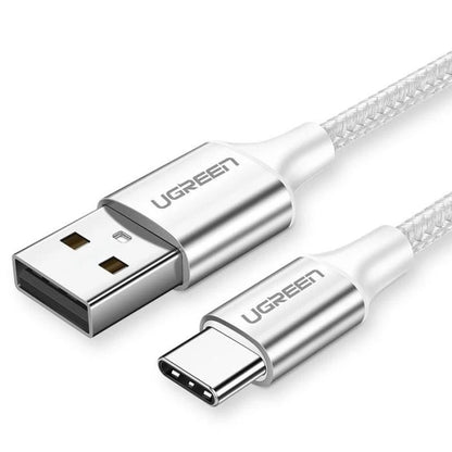 UGREEN 60409 USB-A to USB-C Charging Cable 3M (Silver White) Tristar Online