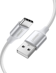 UGREEN 60409 USB-A to USB-C Charging Cable 3M (Silver White) Tristar Online