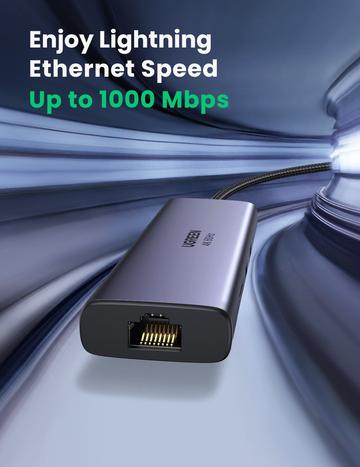 UGREEN 60515 USB-C to HDMI/Ethernet Adapter with Card Reader Tristar Online