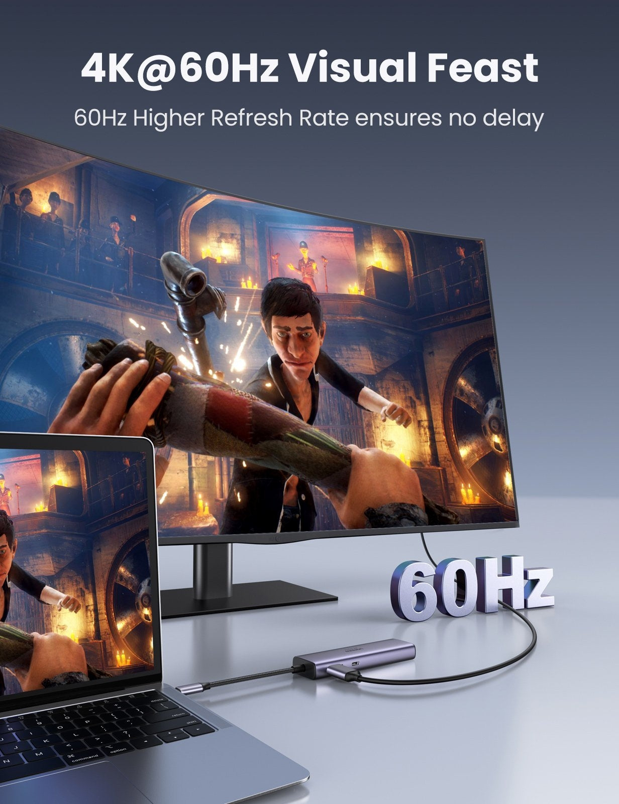 UGREEN 60515 USB-C to HDMI/Ethernet Adapter with Card Reader Tristar Online