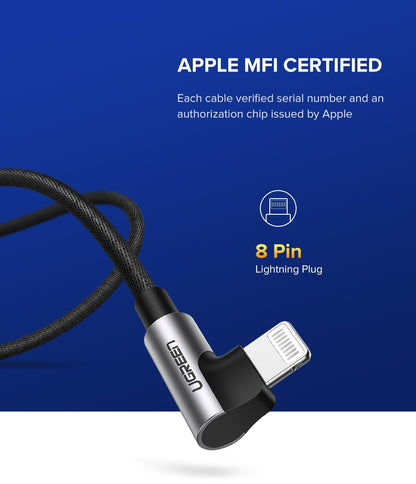 UGREEN 60521 USB-A to 8-pin 90 Degree Angel Cable 1M Tristar Online