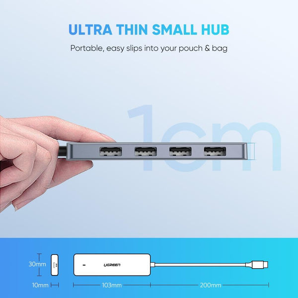 UGREEN 4-Port USB3.0 Hub with Micro USB Power Supply 70336 Tristar Online