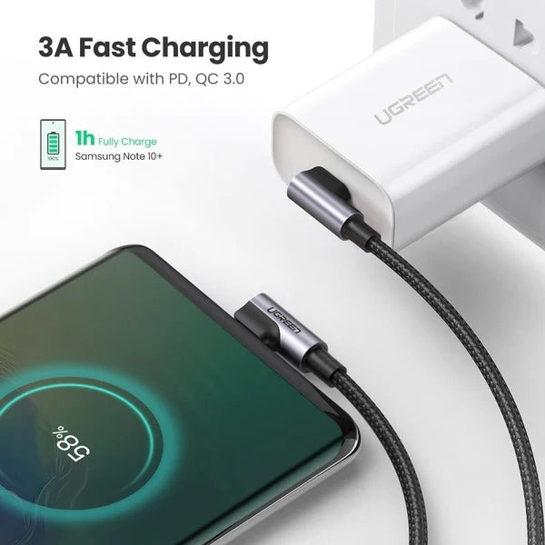 UGREEN 70529 60W Angle USB C to C Cable 1M Tristar Online