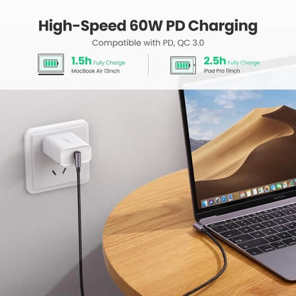 UGREEN 70529 60W Angle USB C to C Cable 1M Tristar Online