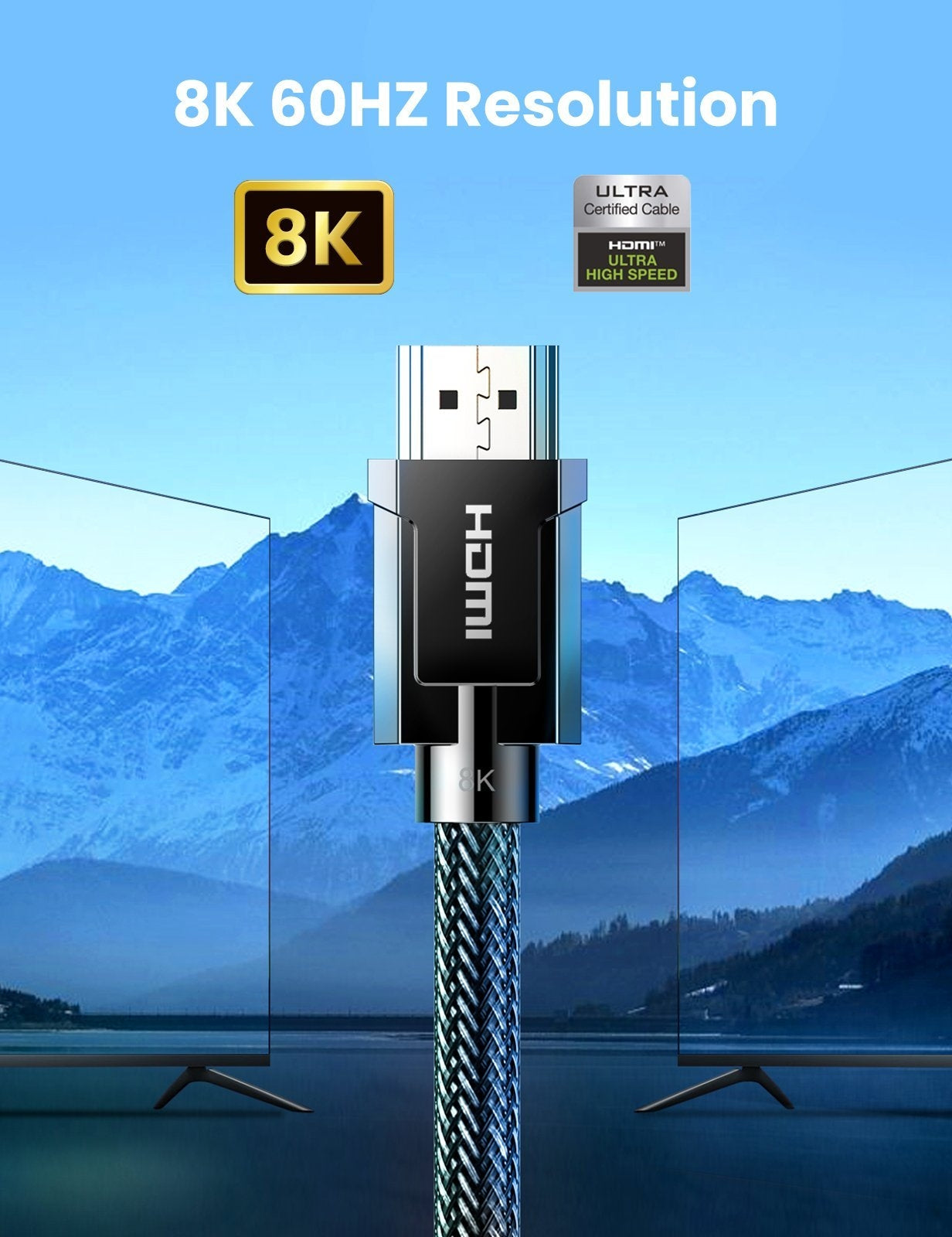 UGREEN 80602 8K HDMI 2.1 Cable 3M Tristar Online