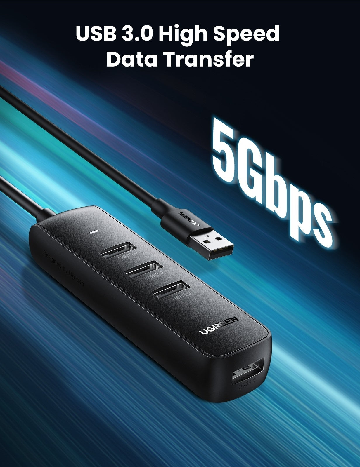 UGREEN 80657 USB 3.0 4-Port Hub Tristar Online
