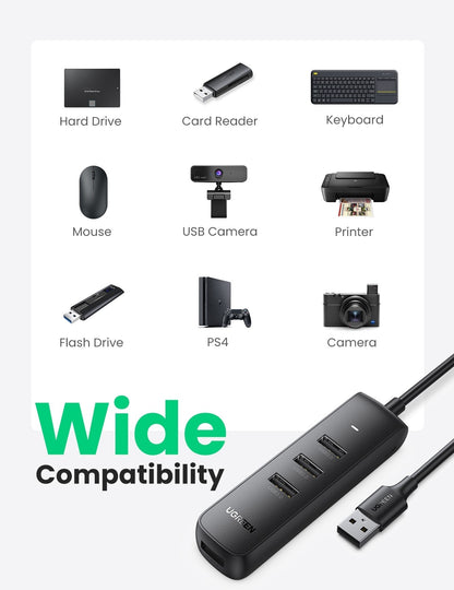 UGREEN 80657 USB 3.0 4-Port Hub Tristar Online