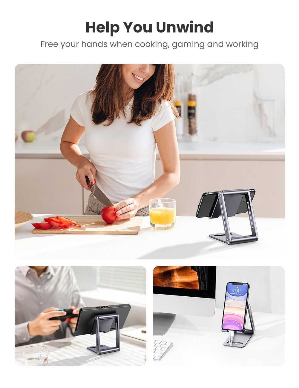 UGREEN 80708 Adjustable Aluminum Phone Holder Tristar Online