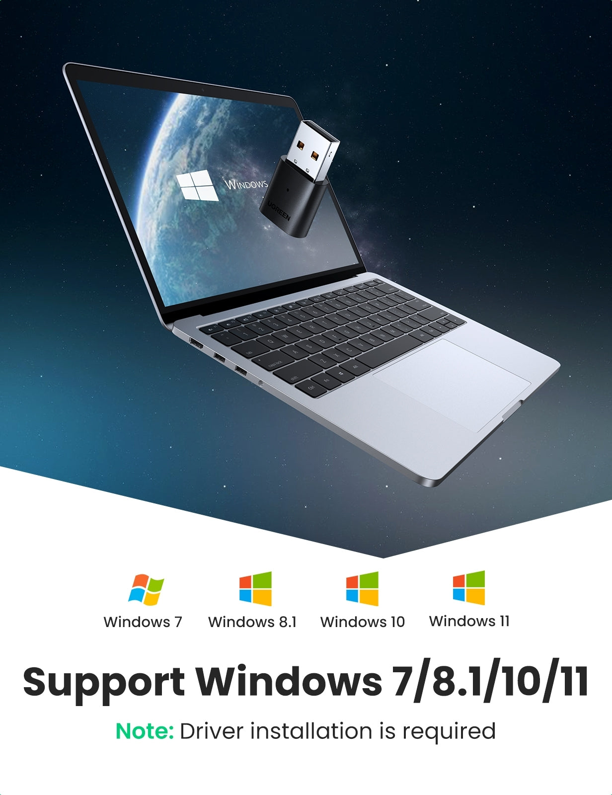 UGREEN 80889 USB Bluetooth 5.0 Adapter Tristar Online