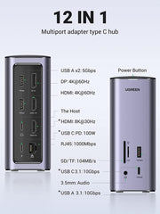 UGREEN 90325 13-in-1 USB-C Triple Display Docking Station Tristar Online