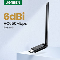 UGREEN 90339 AC650 High-Gain Dual Band Wireless USB Adapter Tristar Online