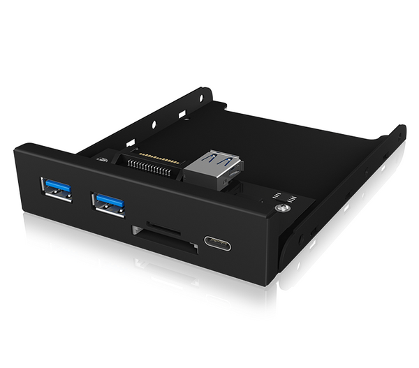 ICY BOX IB-HUB1417-i3 Frontpanel with USB 3.0 Type-C and Type-A hub with card reader Tristar Online