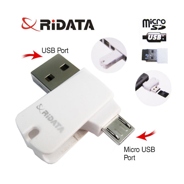 Ridata OTG Mobile Phone MicroSD Card Reader (OTG Mobile Phone/Tablet/PC) Tristar Online