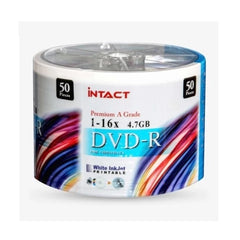 INTACT Printable DVD-R 16x White 50 pcs Tristar Online