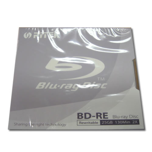 Ritek Blu-Ray BD-RE Rewritable 25GB 2X 130Min Jewel Case Tristar Online